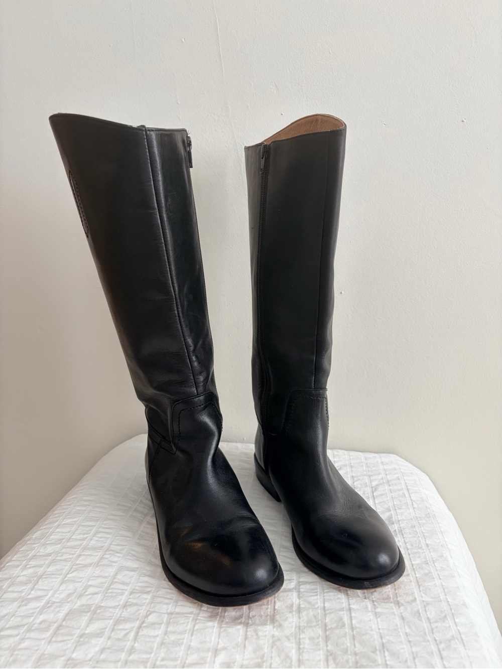 Corso Como Black Leather Knee-High Boots